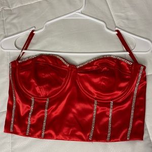Fashion Nova Red Corset Top